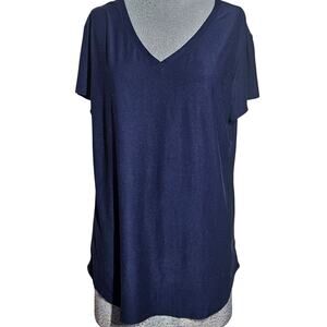 Navy Blue V Neck Tee Size XL